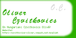 oliver czvitkovics business card